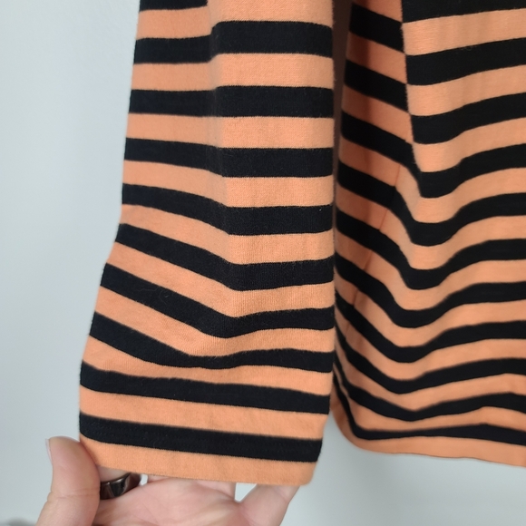 Marimekko Long-Sleeve Finland Pitkahiha 2017 T-shirt Orange and Black Stripes L - Picture 7 of 9